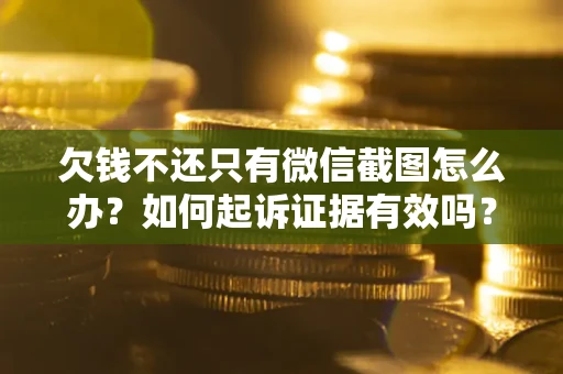 济南欠钱不还只有微信截图怎么办？如何起诉证据有效吗？